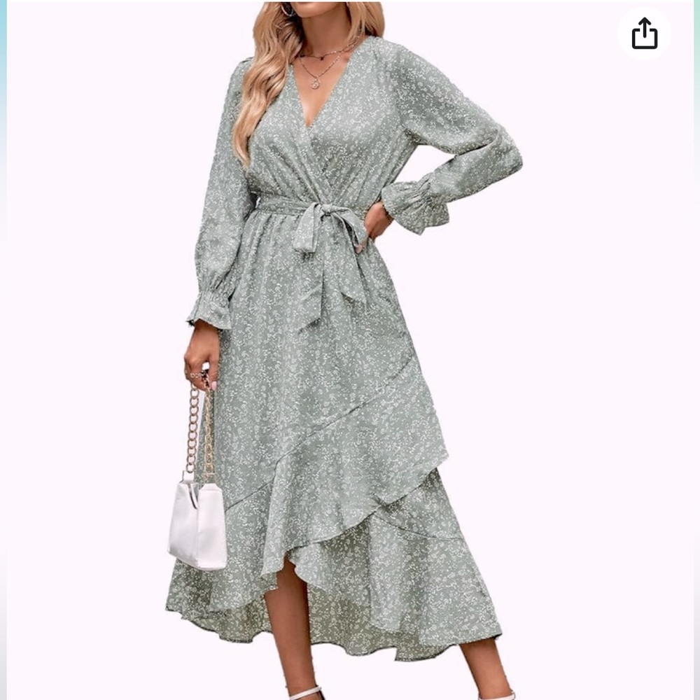 Boho Green Dress